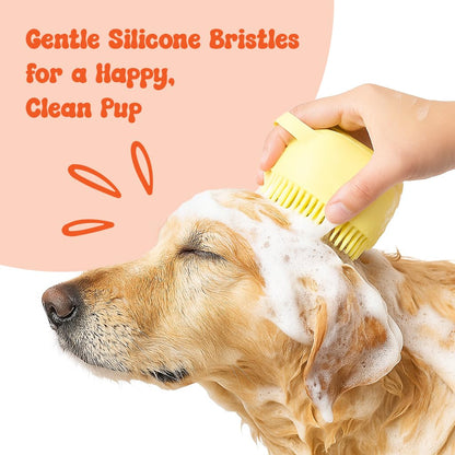 Bath Grooming Brush with Built-in Shampoo Dispenser